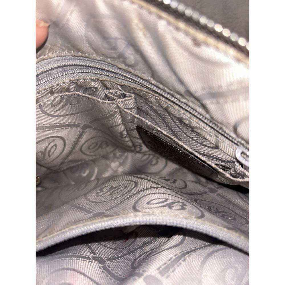 Brighton Womens Brown Snake Print Leather Adjustable Strap Crossbody Bag - Picture 5 of 11